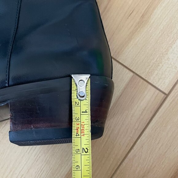 COACH Carmen Black Leather Booties Boots Zipper Pull Heel A01541 Women Size 9 B - Picture 15 of 16